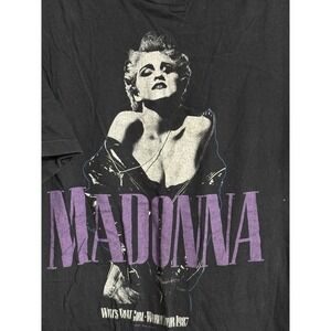 Original Madonna T-shirt, Sz XL, 1987 Who's That Girl World Tour, Ohio, Vintage